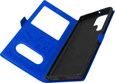 Produktbild von Samsung Galaxy S22 Ultra Cover Doppelfenster & Standfunktion – Blau