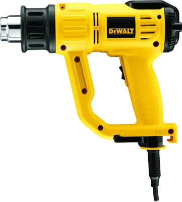 Zdjęcie produktu dla DeWALT D26411, Pistolet na gorące powietrze, Uchwyt pistoletowy, Żółty, 450 l/min, 600 °C, 68 dB