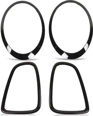 Produktbild von 4PCS Gloss Black Scheinwerfer Rücklicht -Surround -Abdeckung Ersatz für Mini R56 R57 R58 R59 Cooper S JCW 2007-2015