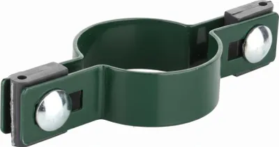 Obrázok produktu pre LogistSystem stredová svorka okrúhla v SETe ?60mm pre drôt FI5mm - zelená Plotová svorka pre plotové stĺpiky - Upevnenie panelov pletiva - Plotové svorky Svorka na stĺpiky