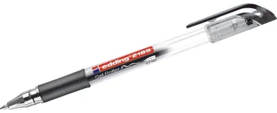 Produktbild von Edding Gelroller 2185, Verschlossener Gelschreiber, Schwarz, Mehrfarbig, Transparent, Extrafein, Gummi, 0,7 mm