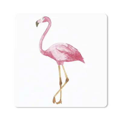 Produktbild von MuchoWow® Mauspad Mousepad Flamingo - Aquarell - Rosa 30x30 cm - Mousepads - Maus Mat - Pad - Mausunterlage - Gaming