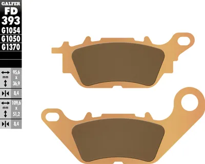 Obrázok produktu pre Brzdové doštičky Galfer FD393G1370 Sintered metal STREET zadné pre Yamaha N-Max 125 / 155 ccm