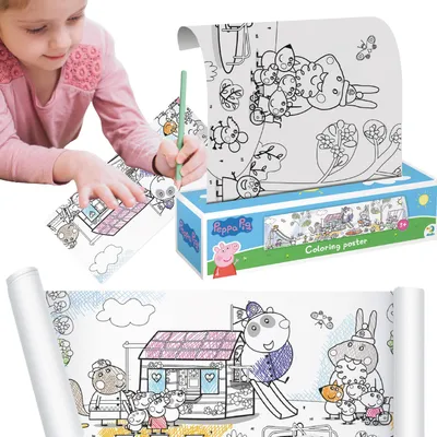 Produktbild von Peppa Pig Malbuch Roller Kreativset zum Malen und Zeichnen