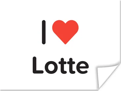 Produktbild von MuchoWow® Poster Ich liebe - Lotte - Mädchen 160x120 cm - Foto Plakat