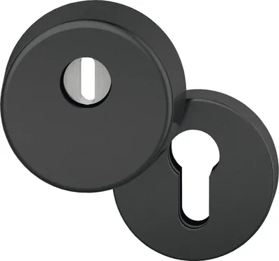 Produktbild von FSB Sicherheits-Zylinderrosette rund mit Kernziehschutz,Aluminium schwarz