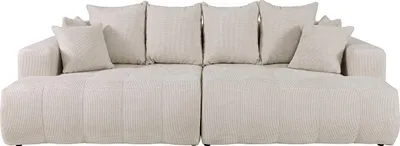 Produktbild von 4-Sitzer-Sofa mit tiefem Sitz und beigem Strukturbezug - MOTINO