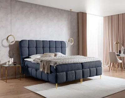 Produktbild von YOURHOUSE24 Boxspringbett LOLLY Hotelbett Mit Zwei Bettkasten Kontinentales Bett (Farbe: corbett 78, Größe: 180x200 cm)