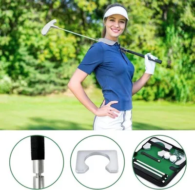 Complete Golf Putterset für Zuhause und Büro - Inklusive Putting Cup, Übungsrackets und Bälle für effektives Golftraining