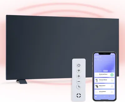 Produktbild von Klarstein Infrarotheizung & Konvektor, Infrarotheizung mit Thermostat 750 W, IP24-Infrarotheizung Wandmontage/Standgerät mit App-Steuerung, Erkennung offener Fenster, Hybridheizung Elektrisch