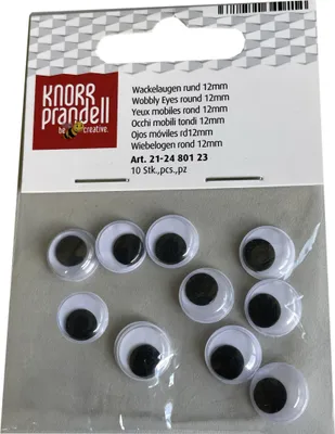 Image de KNORR prandell 212480123 Yeux vacillants Ø 12 mm blanc avec pupille noire