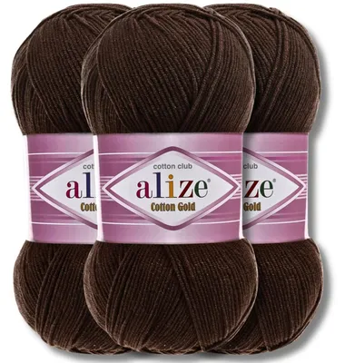 Zdjęcie produktu dla Alize 3x 100 g wełna Bawełna Gold, jednolita, szydełkowanie, dzierganie (92)