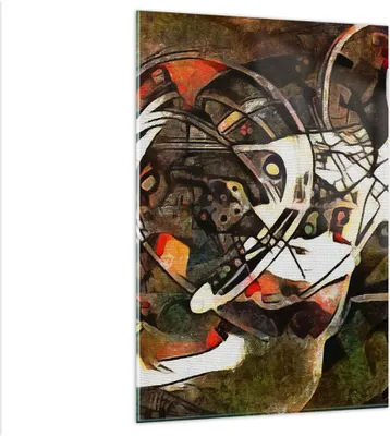 Produktbild von Bilder auf glas - Einteilig - Abstraktion modern - 80x120cm - Glasbilder - Wandbilder - Bilder - zum Aufhängen bereit - Wanddekoration aus Glas - Glas Bilder - Wandbild auf Glas - GPA80x120-3452