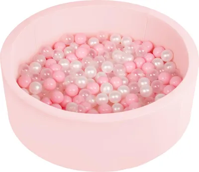 Produktbild von Selonis Bällebad mit Bunten Bälle Rund 90x30cm mit 200 Bälle ∅6cm - Babyspielzeug Bällebäder Baby zimmer Bällepool Für Kinder 8 monate - Rosa