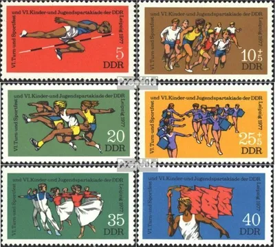 Produktbild von Briefmarken DDR 1977 Mi 2241-2246 (kompl.Ausgabe) gestempelt Turn- und Sportfest