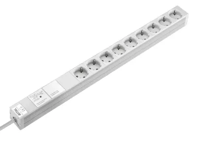 Zdjęcie produktu dla Rittal DK 7240.330, 2 m, Typ D, Szary, 9 x gniazdo sieciowe, 250 V, 16 A