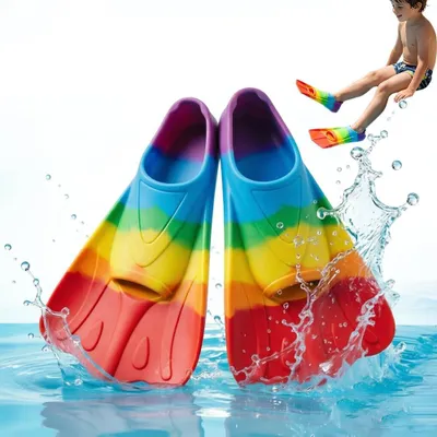 Produktbild von Kurze Schwimmflossen für Kinder, aus Silikon, Größe 27-29