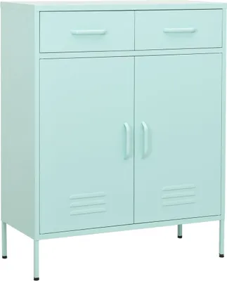 Immagine prodotto di The Living Store Armadio verde menta 80x35x101,5 cm in acciaio