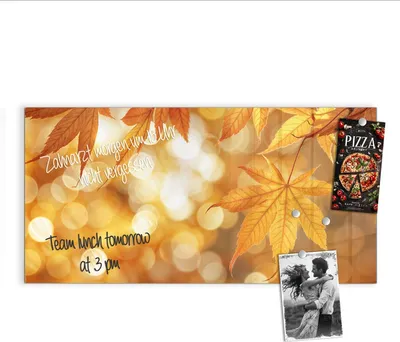 Produktbild von Magnettafel 100x50cm Pinnwand Whiteboard beschreibbar - Herbstlich Glitzernd