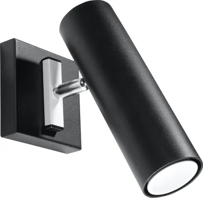 Immagine prodotto di Kinkett LOBIX 1 GU10 Lampada da parete nera, dimmerabile