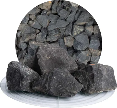 Produktbild von Schicker Mineral-Basalt Ziersplitt anthrazit 25 kg-32-56mm