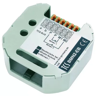 Produktbild von Sensor mit Binäreingang zum Auslösen von Steuerfunktionen, 2-fach, Unterputz TCS BMN2-EB