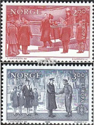 Produktbild von Briefmarken Norwegen 1982 Mi 865-866 (kompl.Ausg.) gestempelt Historische Ereignisse