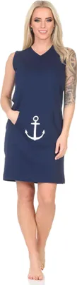 Obrázok produktu pre Dámska nočná košeľa Normann v námorníckom vzhľade - aj v plusových veľkostiach;navy.60