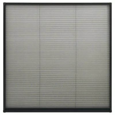 Zdjęcie produktu dla Plisowana moskitiera do okien aluminiowa antracyt 120x120 cm