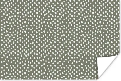 Produktbild von MuchoWow® Poster Polka dots - Grün - Weiß - Muster 60x40 cm - Schlafzimmerdekoration