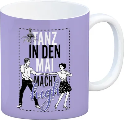 Produktbild von Tanz in den Mai Kaffeebecher in lila