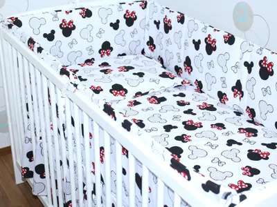 Produktbild von PRIMAWELA Nestchen 420 cm Bettumrandung Babybett Baby Kinder Nest Kopfumrandung 6. Minnie
