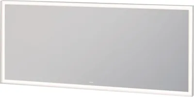 Produktbild von Duravit L-Cube Spiegel mit integrierter Beleuchtung, eckig, 1600x700x67mm, Weiß Aluminium Matt, LC7385018180000
