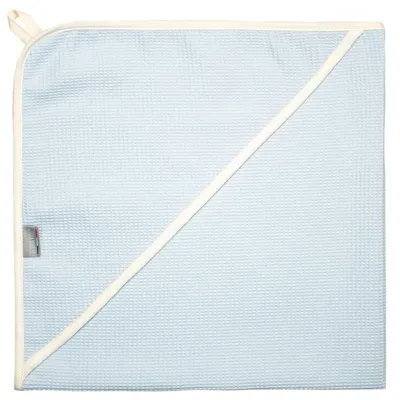 Image de Serviette de bain à capuche Luna - 75 x 75 cm - Bleu | par SEVIRA KIDS