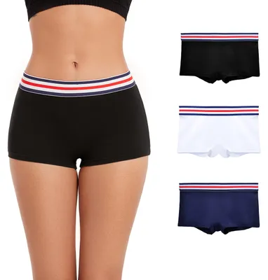 Obrázek produktu pro Bavlněné boxerky - Prodyšné - Pohodlné - Stretchové prádlo - 3 kusy - Sportovní pás - Odolné - Spodní prádlo