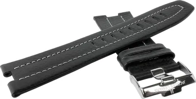 Produktbild von Jacques Lemans | Uhrenarmband aus Leder schwarz genarbt für JL 1-1591A