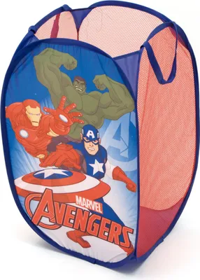Zdjęcie produktu dla Wyskakujący kosz Marvel Avengers - praktyczny kosz na zabawki i pranie