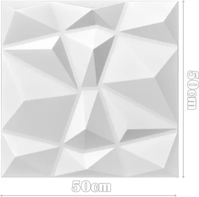 Obrázek produktu pro DECCART | 3D stropní kazety | Nástěnné panely | Lamely na desce | Stěnové akustické | Bílý jantar 50x50 cm | 0,25 m²