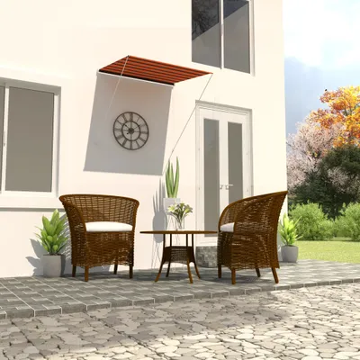 Immagine prodotto di The Living Store Tenda da sole retrattile 150×150 cm arancione e marrone