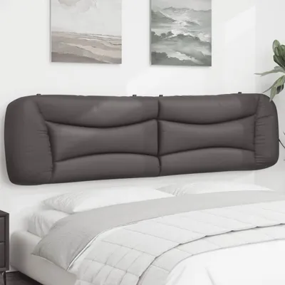 Produktbild von Kopfteil-Kissen Grau 200 cm Kunstleder 374626