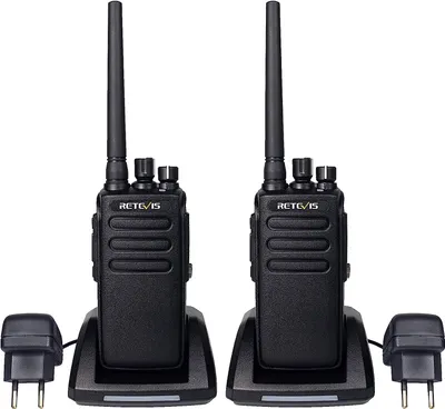 Produktbild von Retevis RT81 Dvojcestné vysielačky, vysielačka s výkonom 10 W, analógový/digitálny režim DMR, batéria Li-Ion 2200 mAh, vodotesnosť IP67, pre udalosti, záchranu, priemysel (1 pár, čierna)