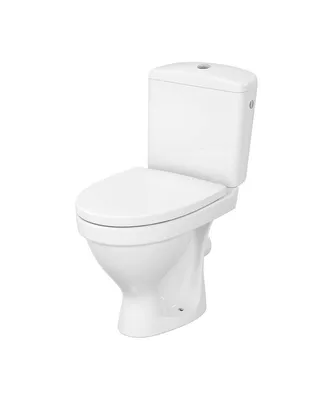 Produktbild von CERSANIT Stand-WC Keramik 833 EKO II SIMPLEON 010 mit Spühlkasten , WC Sitz Absenkautomatik, Duroplast, Schnellverschluss