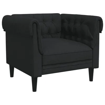 Produktbild von Chesterfield-Sessel Schwarz Stoff