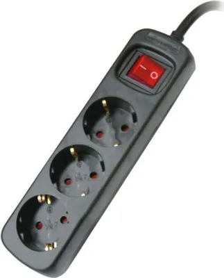 Immagine prodotto di Presa multipla 3 prese Cavo interruttore 1,5 m NERO