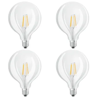 Produktbild von 4 x Osram LED Filament Leuchtmittel Globe G125 4W = 40W E27 klar 470lm warmweiß 2700K