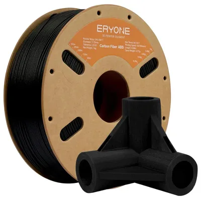 Obrázek produktu pro ABS filament s příměsí uhlíkových vláken - filament pro 3D tisk - 1,75 mm - 5 kg - Nízká deformace - Vysoká tuhost - Stabilní rozměry - Černá barva