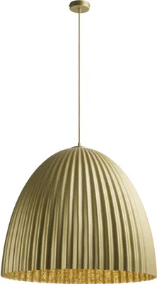 Zdjęcie produktu dla Lampa wisząca dekoracyjna złota nowoczesna okrągły falisty klosz 70 cm Telma 1xE27 15W Sigma Lighting