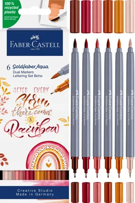 Produktbild von FABER-CASTELL Goldfaber doppelseitige Filzstifte 6 Farben