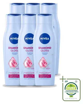 Produktbild von 6 x NIVEA Diamond Gloss Shampoo - 250 ml - Großpackung - 6 Stücke