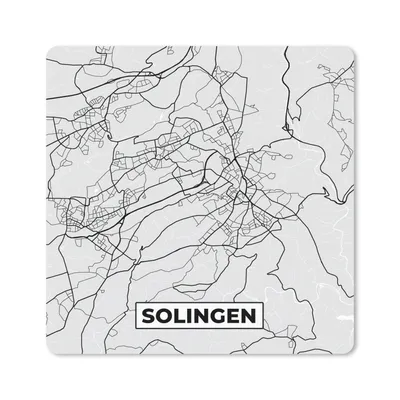 Produktbild von MuchoWow® Mauspad Mousepad Karte - Stadtplan - Deutschland - Solingen 20x20 cm - Mousepads - Maus Mat - Pad - Mausunterlage - Desk Mat - Bureauartikeln